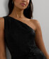 ფოტო #5 პროდუქტის Women's One-Shoulder Metallic Sheath Dress