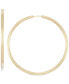 ფოტო #1 პროდუქტის Medium Highly Polished Endless Hoop Earrings in 14k Gold,