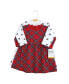 Фото #23 товара Baby Girls Cotton Dresses, Red Tartan