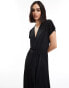 Threadbare Peony wrap jumpsuit in black