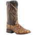 Ferrini Bronco Pirarucu Square Toe Cowboy Mens Brown Casual Boots 43393-61