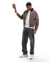 Фото #3 товара Jack & Jones padded worker jacket with contrast collar in washed brown