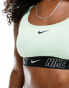 Nike Swimming Fusion Logo Tape racerback bikini top in vapor green