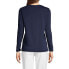 ფოტო #12 პროდუქტის Women's Petite Relaxed Supima Cotton Long Sleeve Crewneck T-Shirt