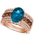 Фото #1 товара Multi-Gemstone (4-1/4 ct. t.w.) & Diamond (5/8 ct. t.w.) Ring in 14k Rose Gold