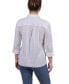 ფოტო #2 პროდუქტის Petite 3/4 Roll Tab Blouse with Pockets