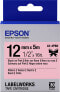 Фото #1 товара Epson Label Cartridge Satin Ribbon LK-4PBK Black/Pink 12mm (5m) - Black on pink - Japan - Satin - Epson - LabelWorks LW-400VP LabelWorks LW-700 LabelWorks LW-Z900FK - 1.2 cm