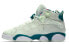 Air Jordan 6 Rings Green Abyss GS 323399-003 Sneakers