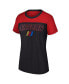 Фото #2 товара Women's Black NASCAR Merchandise Cheer Color Blocked T-shirt