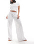 Фото #3 товара Cotton On relaxed summer cargo pants in white linen