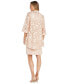 Фото #2 товара Women's Embroidered Lace Jacket & Necklace Dress