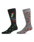 Фото #1 товара Men's Christmas Holiday Pair Novelty Socks, Pack of 2