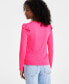 Фото #2 товара Women's Ruffle-Trim Ribbed Long-Sleeve Top, Created for Macy's