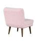 31.9" Wood, Steel, Foam and Polyester Darcy Armless Accent Chair