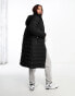 New Look longline puffer jacket in black