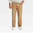 Фото #1 товара Men's Big & Tall Athletic Fit Jeans - Goodfellow & Co Khaki 44x32