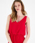 Women's Scoop-Neck Sleeveless Plissé Dress