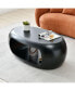 Modern Fiberglass Coffee Table for Living Room/Office (Black or White)