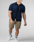 Фото #1 товара Men's Swirl Jacquard Button Through Polo Shirt