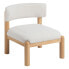 Armchair White Natural Polyurethane Rubber wood 62 x 62 x 71 cm