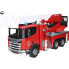 KO Bruder Scania Super 560R Fire Brigade Vehicle With Water Pump doll