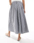 ASOS DESIGN a-line volume skirt in stripe