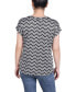 ფოტო #2 პროდუქტის Petite Grommet Neck Knit Short Extended Sleeve Top