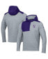 Фото #1 товара Men's Gray Northwestern Wildcats Survivor Fleece Hoodie Quarter-Zip Jacket