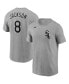 Фото #2 товара Men's Bo Jackson Heathered Gray Chicago White Sox Cooperstown Collection Name and Number T-shirt