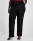 Фото #4 товара Plus Size Pull-On Compression Straight-Leg Pants