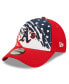 Фото #1 товара Men's Red Oakland Athletics 2022 4th of July 9FORTY Snapback Adjustable Hat