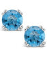 Фото #3 товара Серьги Macy's Swiss Blue Topaz Stud