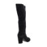 Diba True Park Bench 26018 Womens Black Suede Slip On Knee High Boots