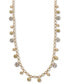 Фото #1 товара Gold-Tone Crystal & Thread-Wrapped Bead Charm Necklace, 36" + 3" extender, Created for Macy's