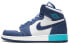 Фото #2 товара Кроссовки женские Jordan Air Jordan 1 high gg 完全双拼 高帮 复古蓝白 画龙点睛款 332148-407