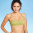 Juniors' Smocked Bralette Bikini Top - Xhilaration™ Green Size Small