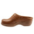 Фото #4 товара Softwalk Aurora S2250-215 Womens Brown Leather Slip On Clog Sandals Shoes