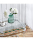 Фото #9 товара Silver Stainless Steel With Acrylic Frame Clear Glass Top End Table