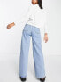 Фото #2 товара Weekday Ace high waist wide leg jeans in pool blue - MBLUE