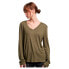 ფოტო #1 პროდუქტის SUPERDRY W6011808A Long Sleeve V Neck T-Shirt