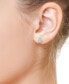 ფოტო #2 პროდუქტის EFFY® Diamond Round & Baguette Teardrop Cluster Stud Earrings (1/2 ct. t.w.) in 14k White Gold