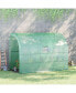 Outdoor Garden Greenhouse Nursery w/ Windows, Zippered Doors, Green