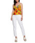 ფოტო #4 პროდუქტის Women's Stacy Printed Eyelet Peplum Top