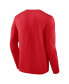 ფოტო #2 პროდუქტის Men's Red Louisville Cardinals Distressed Arch Over Logo Long Sleeve T-shirt