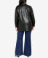 Фото #8 товара Plus Size Tyler Faux Leather Shacket Jacket