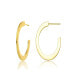 14K Gold Plated Large Open Hoop Earrings