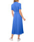 Women's Short-Sleeve Belted Midi Shirtdress