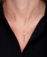 ფოტო #2 პროდუქტის Cultured Freshwater Pearl (6mm) & Diamond Accent Drop 18" Pendant Necklace in Sterling Silver
