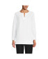 ფოტო #1 პროდუქტის Women's Stretch Broadcloth Long Sleeve Split Neck Tunic