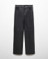 Women's Mid-Rise Leather Effect Trousers